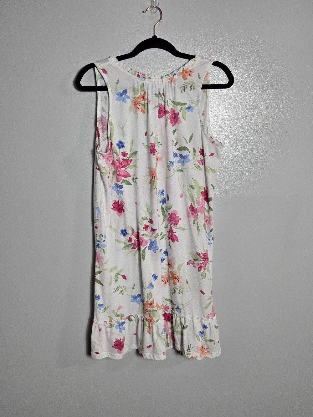 Lauren Ralph Lauren Floral Nightgown Bundle Lot of 2 Medium Ruffle Hem Knit - Picture 9 of 10